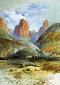 Colburns Butte South Utah Rocky Mountains School Thomas Moran Oil Paintings